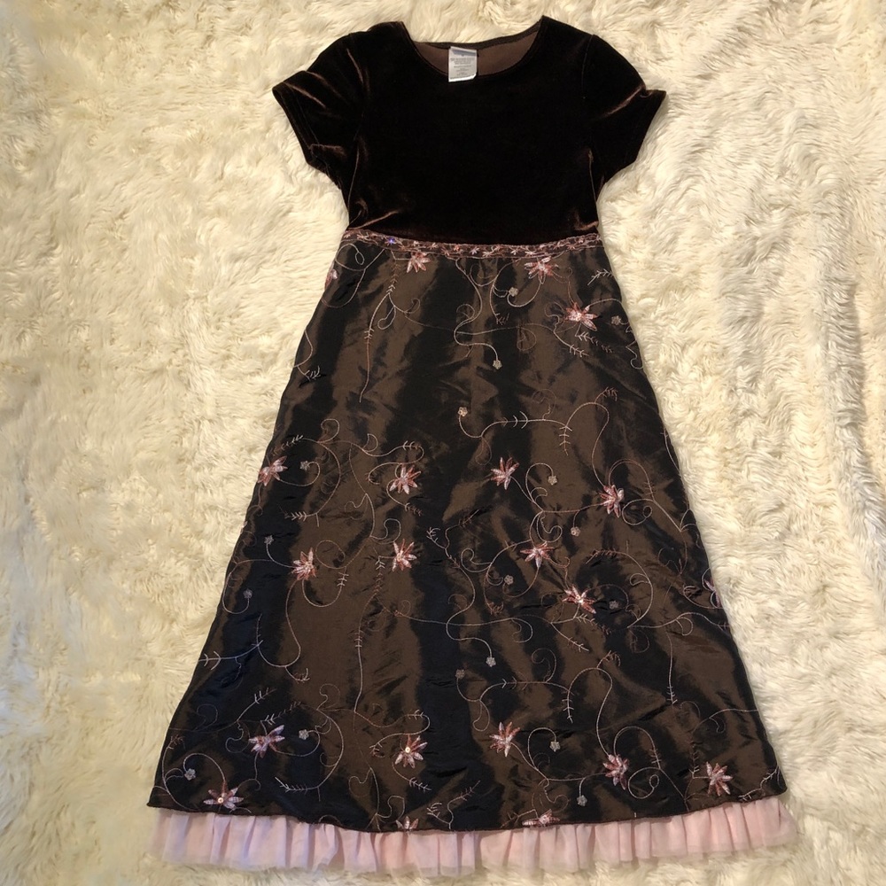 Kids embellished formal dress